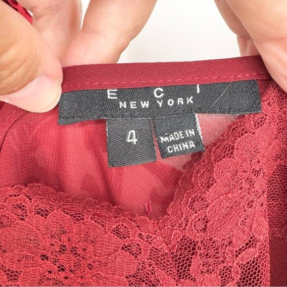 Vintage ECI NY Whimsigoth Fairy Grunge Silk Blend Velvet Burnout Cowl Dress 4 - Picture 12 of 16